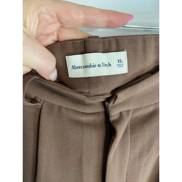 Abercrombie & Fitch Brown Wide-Leg Trousers - Picture 6 of 12